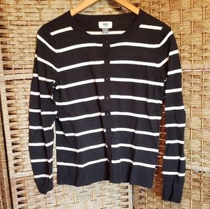 Old Navy Striped Cardigan Black and White